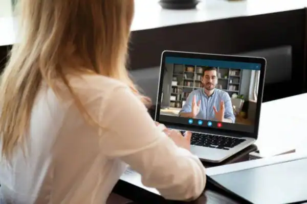 image of woman attending online mediation Hemel Hempstead speak to our team today!
